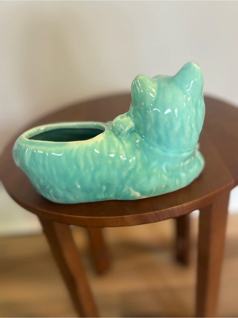 MCM Turquoise Cat Planter